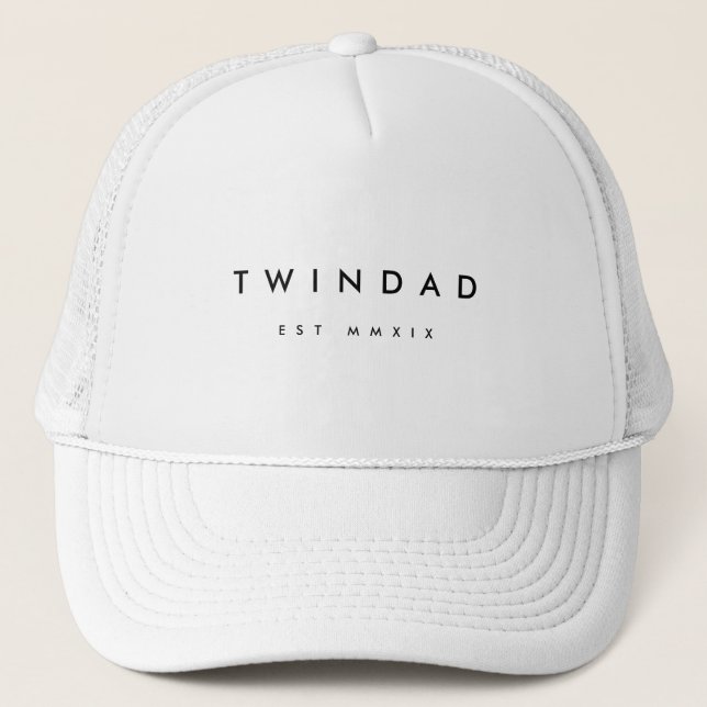 Gorra De Camionero Aniversario de los números romanos de TWIN DAD (Anverso)