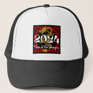 Gorra De Camionero Año del Dragón 2024 zodiaco chino