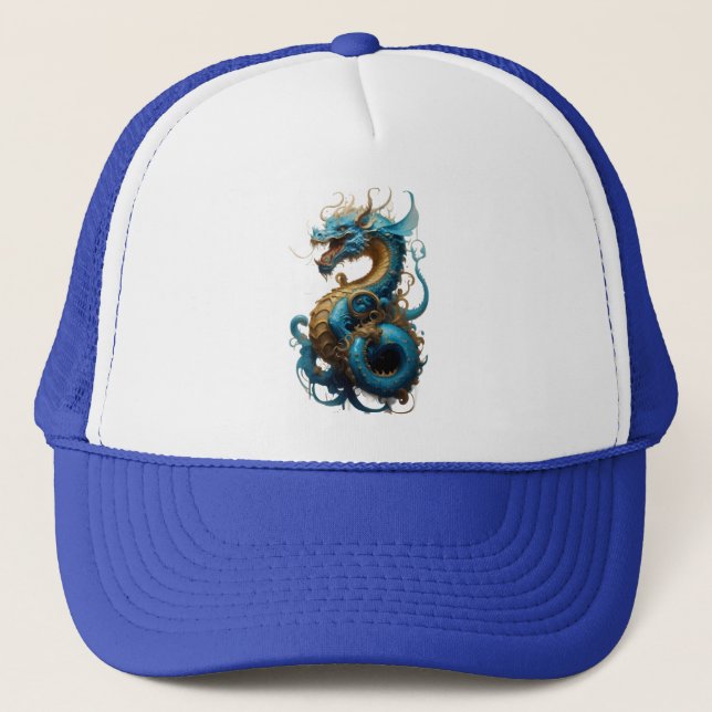 Gorra De Camionero Año del Dragón Azul 2024 (Anverso)