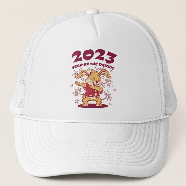 Gorra De Camionero Año Nuevo Chino 2023 - Año del Conejo (Anverso)