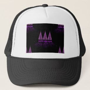 Gorra De Camionero año nuevo morado feliz