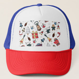Gorra De Camionero Año Nuevo: Patrón de vacaciones de Navidades.