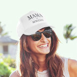 Gorra De Camionero Año numérico mami romano establecido<br><div class="desc">Un moderno minimalista sombrero de camionero blanco para celebrar a una moda nueva mamá, este diseño minimalista limpio presenta a "Mamá" o tu elección de apodo mami con letras en serif negras. Personalizar con el año en que se convirtió en mamá bajo elegantes números romanos para un toque de moda....</div>