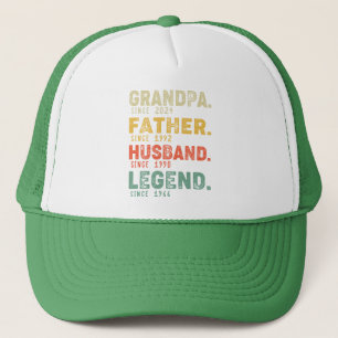 Gorra De Camionero Año personalizado Abuelo Padre Hermano Leyenda