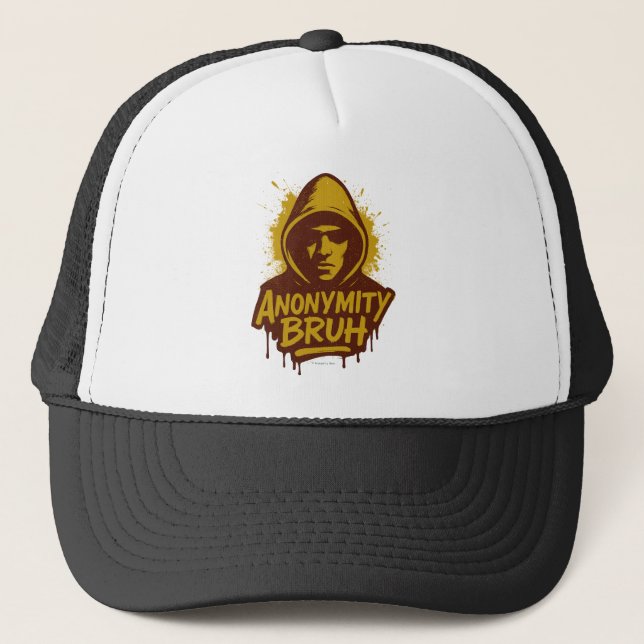 Gorra De Camionero Anonimato Bruh LOGO -  (Anverso)