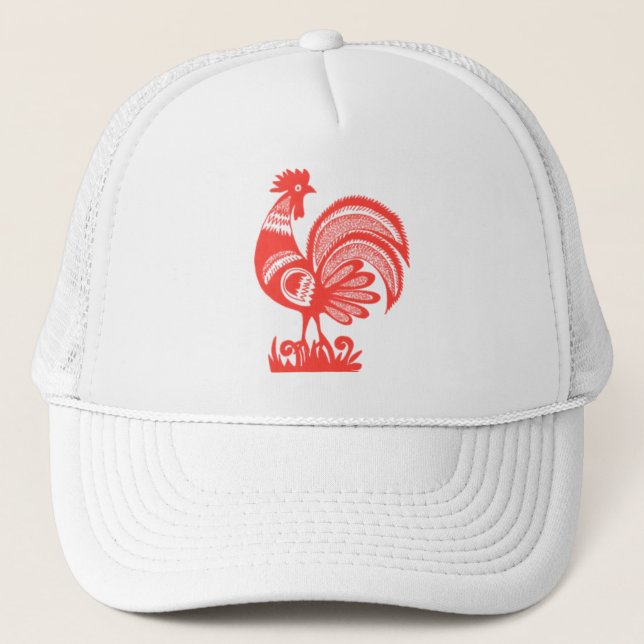 Gorra De Camionero Años 1950 Rooster (Anverso)