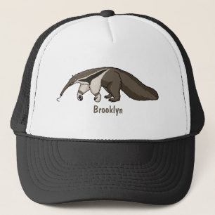 Gorra De Camionero Anteater feliz personalizado ilustracion