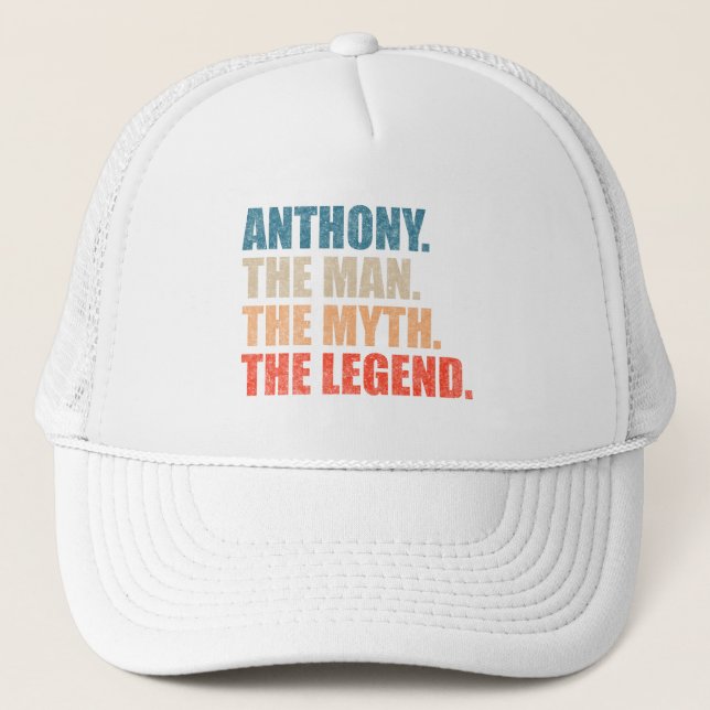 Gorra De Camionero Anthony El Hombre El Mito La Leyenda (Anverso)