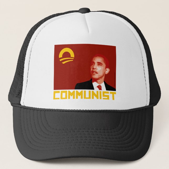 Gorra De Camionero Anti-Obama: Comunista de Barack Obama (Anverso)