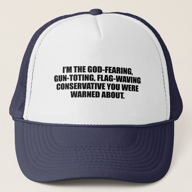 Gorra De Camionero Anti-Obama - conservador temeroso de Dios (Anverso)