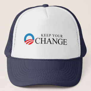 Gorra De Camionero Anti-Obama - Mantén tu cambio negro