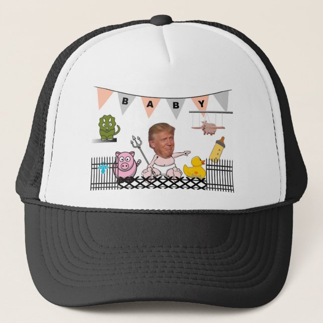 Gorra De Camionero Anti Trump / Baby, (Anverso)