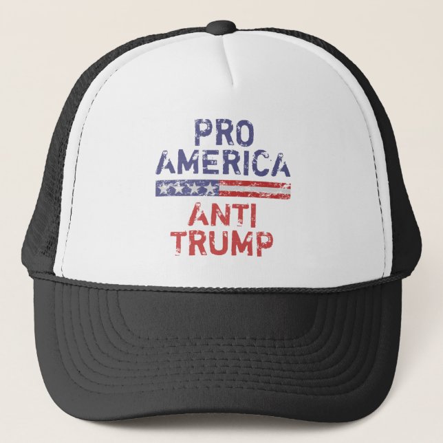 Gorra De Camionero Anti Trump pro-Estados Unidos (Anverso)