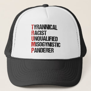 Gorra De Camionero Anti Trump Resist Acrostic