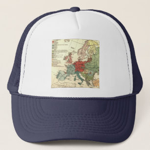 Gorra De Camionero Antigüedad mundial de los países del mapa de Europ