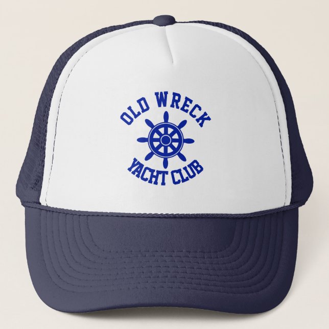 Gorra De Camionero Antiguo club náutico de naufragios (Anverso)