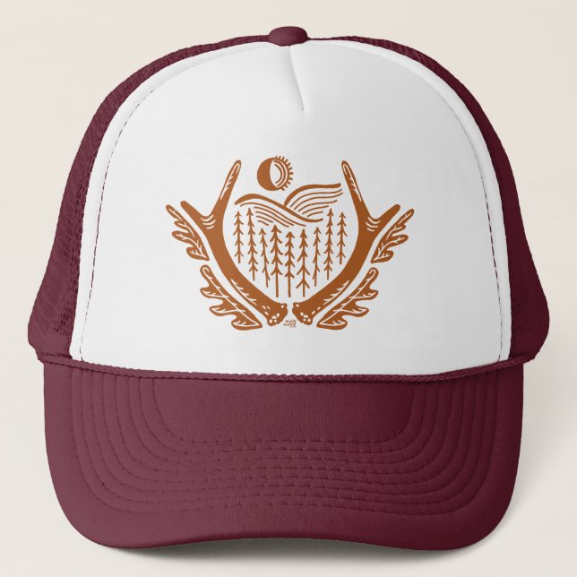 Gorra De Camionero Antler Forest Design (Anverso)