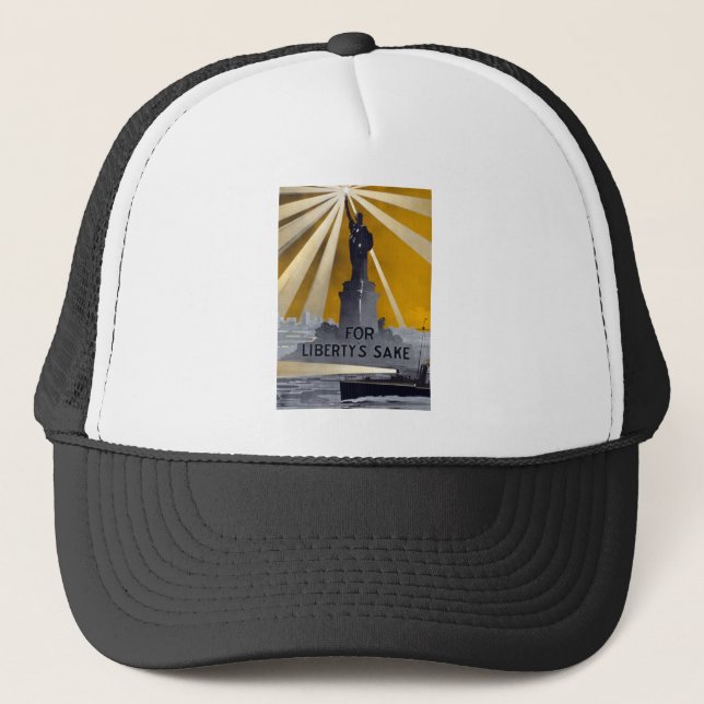 Gorra De Camionero Antorcha de la Estatua de la Libertad y Armada de  (Anverso)