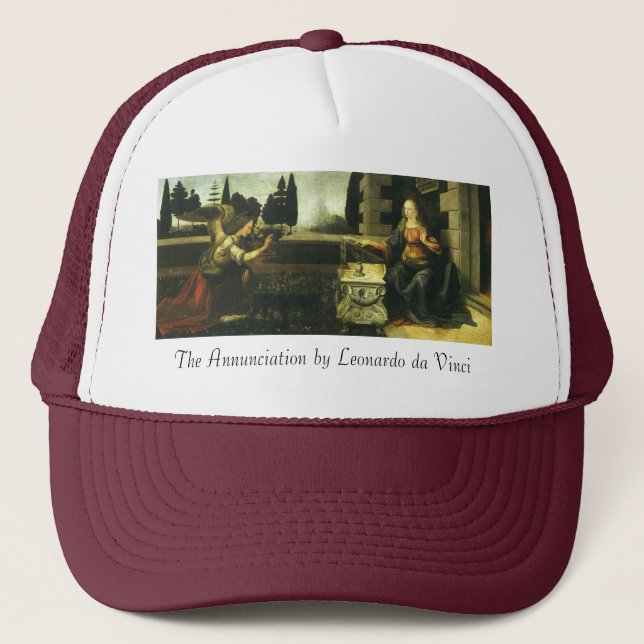 Gorra De Camionero Anunciación del Señor por Leonardo da Vinci (Anverso)