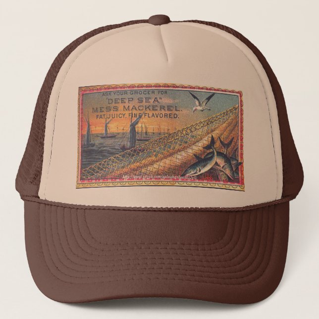Gorra De Camionero "Anuncio de caballa de época de 1888" (Anverso)