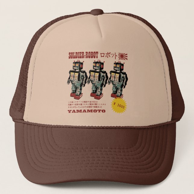 Gorra De Camionero Anuncio de robots de juguete retro japonés (Anverso)
