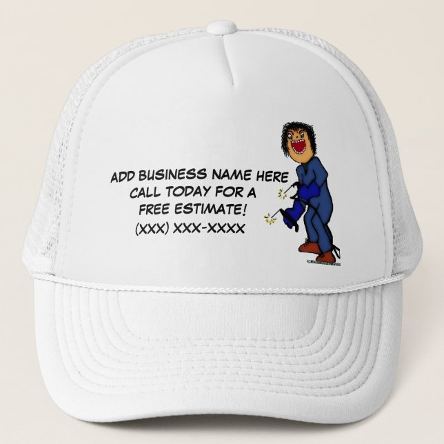 Gorra De Camionero Anuncio de soldadura profesional (Anverso)