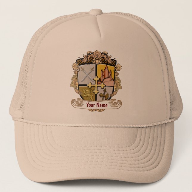 Gorra De Camionero Apellido de Vista Cross Shield (Anverso)