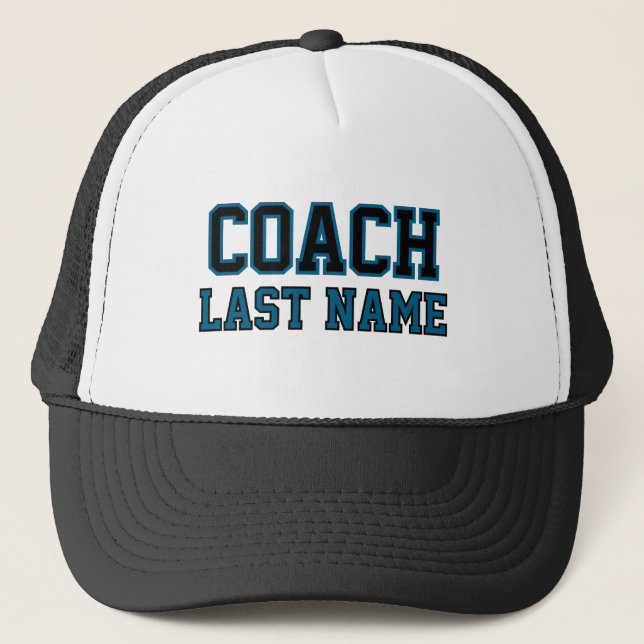 Gorra De Camionero Apellido personalizado del entrenador (Anverso)