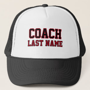Gorra De Camionero Apellido Personalizado del Entrenador