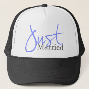 Gorra De Camionero Apenas casado (escritura azul)