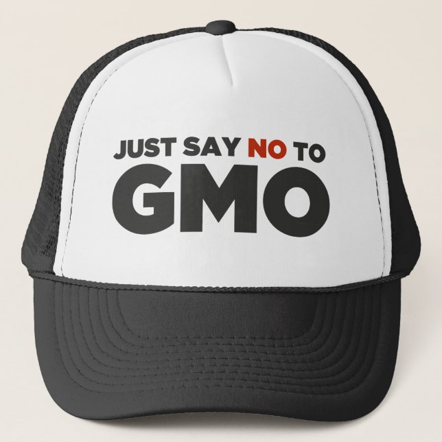 Gorra De Camionero Apenas diga no a GMO (Anverso)