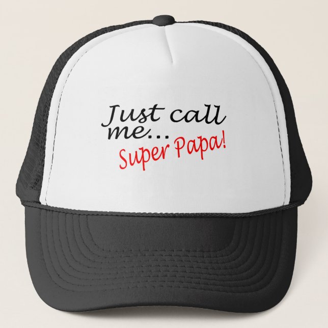 Gorra De Camionero Apenas llámeme papá estupenda (Anverso)