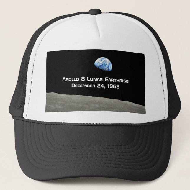 Gorra De Camionero Apolo 8 Aniversario de la Tierra Lunar 50 (Anverso)