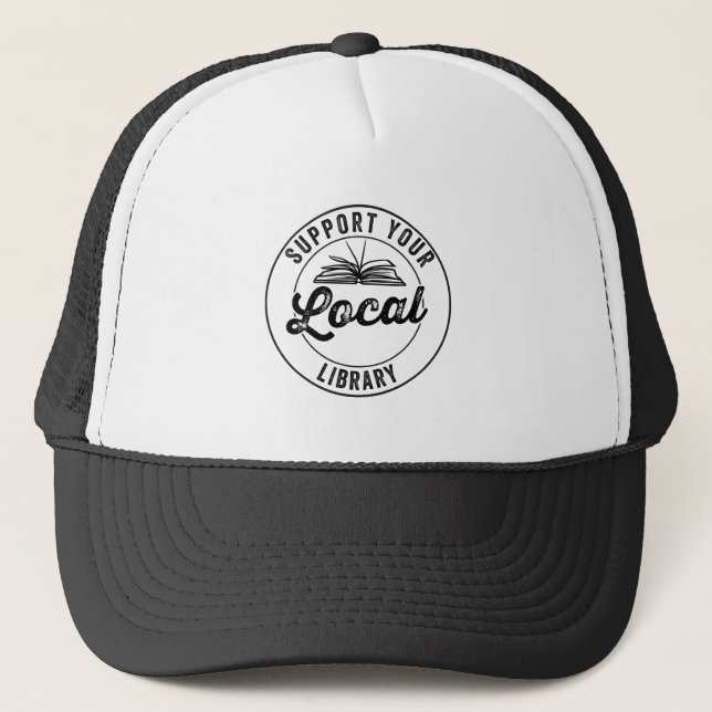 Gorra De Camionero apoyar la biblioteca local (Anverso)