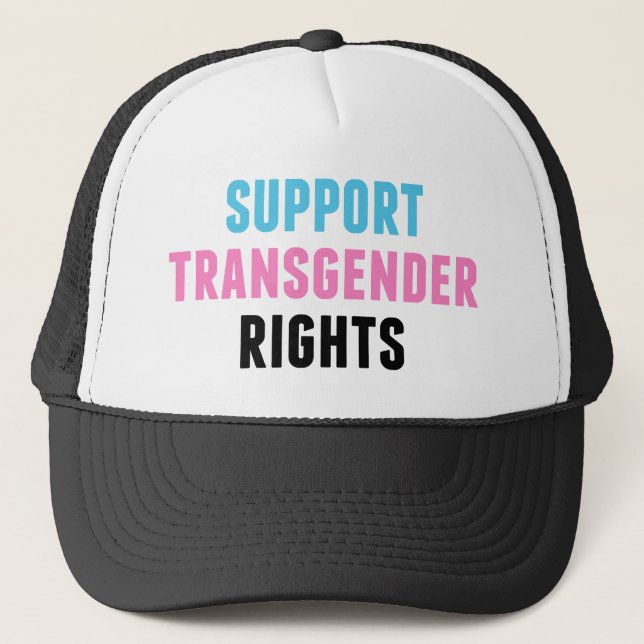 Gorra De Camionero Apoyar los derechos transgénero (Anverso)