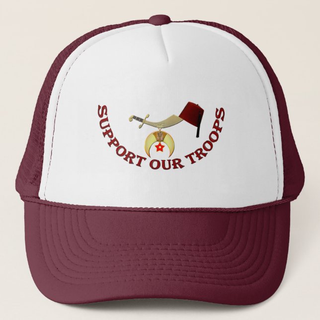 Gorra De Camionero Apoye a nuestras tropas (Anverso)