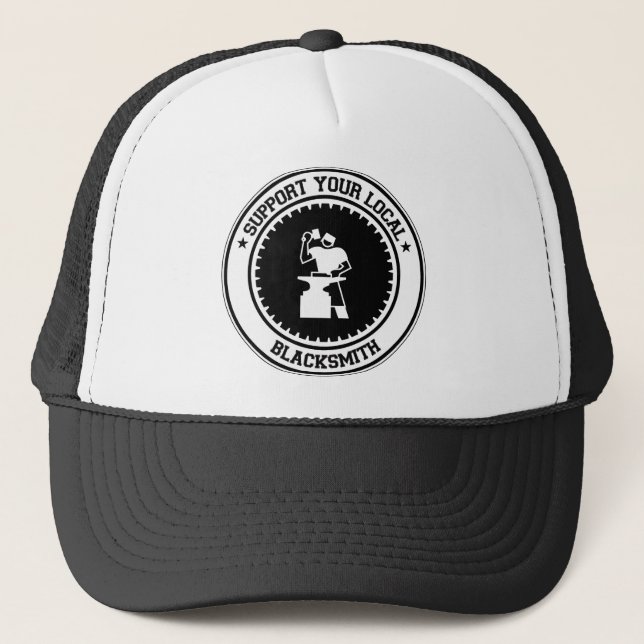 Gorra De Camionero Apoye a su herrero local (Anverso)