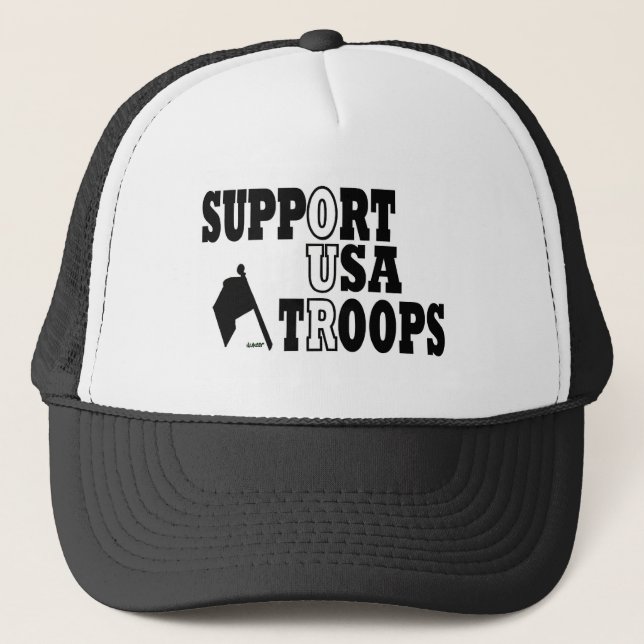 GORRA DE CAMIONERO APOYE NUESTRO CASQUILLO DE LAS TROPAS (Anverso)