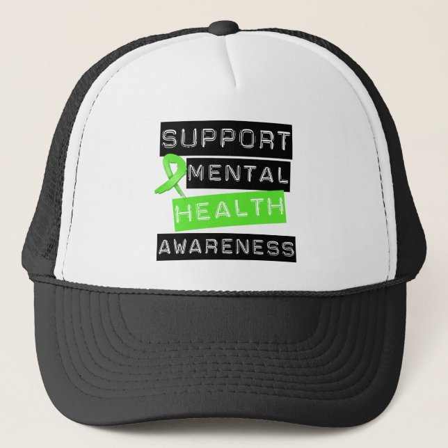 Gorra De Camionero Apoyo a la sensibilización sobre la salud mental (Anverso)
