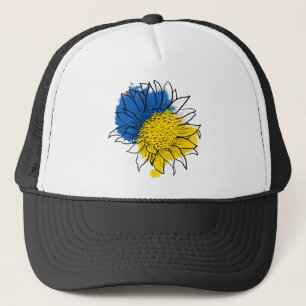 Gorra De Camionero Apoyo a los girasoles azules y amarillos de Ucrani