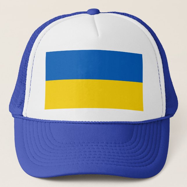 Gorra De Camionero Apoyo a Ucrania azul y amarilla (Anverso)