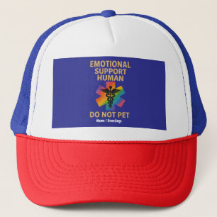 Gorra De Camionero Apoyo emocional Humano No Mascota Funny Halloween