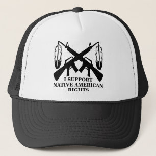 Gorra De Camionero Apoyo las derechas del nativo americano