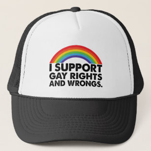 Gorra De Camionero Apoyo los derechos de los homosexuales y los homos