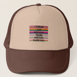 Gorra De Camionero Apoyo los Paneles Transexuales Lesbianas Gays Bise