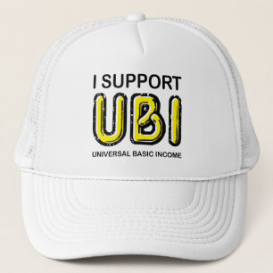 Gorra De Camionero Apoyo UBI Universal Basic Income Neon Light