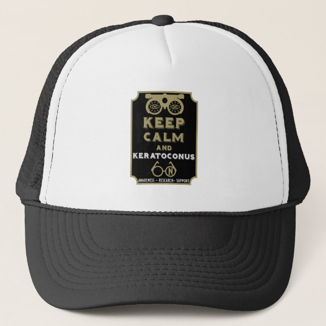 Gorra De Camionero Apoyo Y Conciencia De Keratoconos (Anverso)