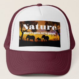 Gorra De Camionero Apreciar la naturaleza y los elefantes