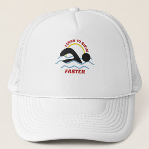 Gorra De Camionero Aprenda a nadar más rápido - Diseño de los nadador