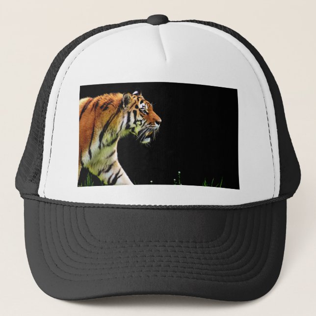 Gorra De Camionero Aproximación de tigres - Arte de animales salvajes (Anverso)